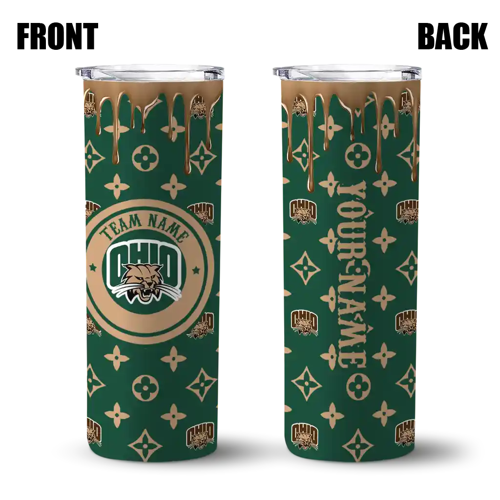 personalized-ohio-bobcats-camo-streak-green-skinny-tumbler-fashion-forward.webp