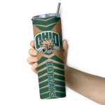 personalized-ohio-bobcats-camo-texture-green-skinny-tumbler-best-selling-1.webp
