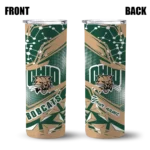 personalized-ohio-bobcats-helmet-clash-green-skinny-tumbler-best-selling.webp