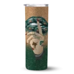 personalized-ohio-bobcats-sparkle-lips-green-skinny-tumbler-best-selling.webp