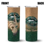 personalized-ohio-bobcats-sparkle-lips-green-skinny-tumbler-best-selling.webp