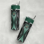 personalized-ohio-bobcats-superman-emblem-green-black-skinny-tumbler-best-selling.webp
