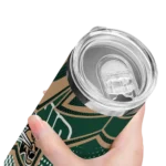personalized-ohio-bobcats-web-stripes-green-white-skinny-tumbler-best-selling.webp