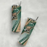 personalized-ohio-bobcats-web-stripes-green-white-skinny-tumbler-best-selling.webp