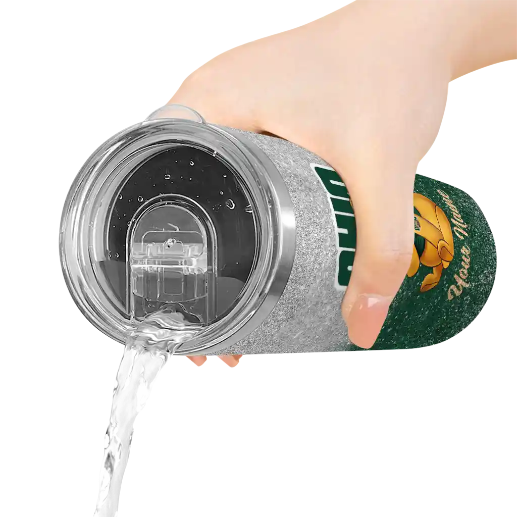 personalized-ohio-bobcats-winnie-the-pooh-green-gray-skinny-tumbler-latest-model.webp