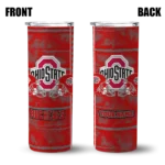 personalized-ohio-state-buckeyes-chevron-patch-scarlet-skinny-tumbler-best-selling.webp
