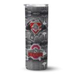 personalized-ohio-state-buckeyes-chevron-v-scarlet-gray-skinny-tumbler-best-selling.webp