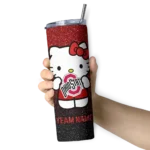personalized-ohio-state-buckeyes-hello-kitty-scarlet-black-skinny-tumbler-best-selling-1.webp