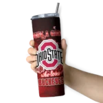 personalized-ohio-state-buckeyes-rose-romance-scarlet-black-skinny-tumbler-best-selling.webp