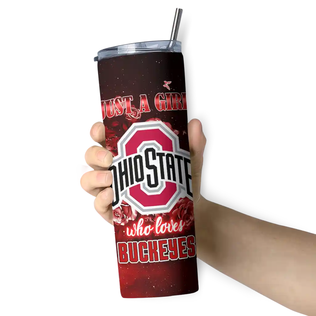 personalized-ohio-state-buckeyes-rose-romance-scarlet-black-skinny-tumbler-premium-grade.webp