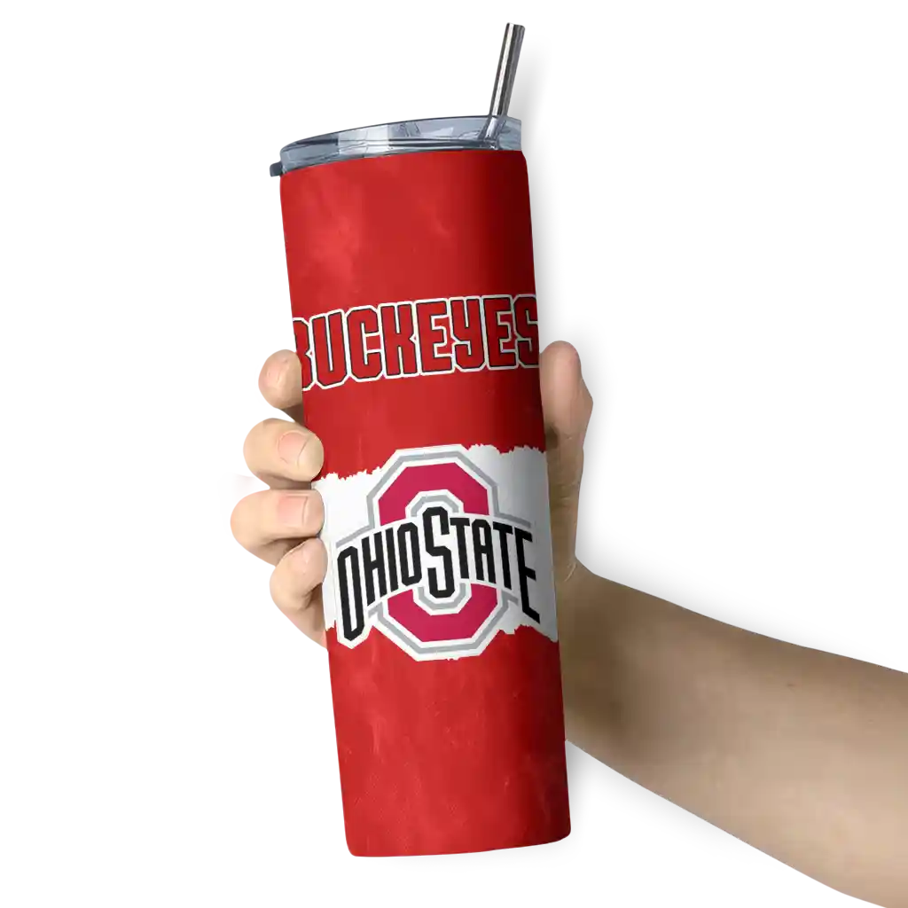 personalized-ohio-state-buckeyes-torn-band-scarlet-white-skinny-tumbler-premium-grade.webp
