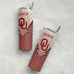 personalized-oklahoma-sooners-chevron-stripes-crimson-skinny-tumbler-best-selling.webp