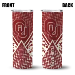 personalized-oklahoma-sooners-monogram-burst-crimson-white-skinny-tumbler-best-selling.webp