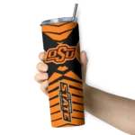 personalized-oklahoma-state-cowboys-camo-texture-orange-skinny-tumbler-best-selling.webp