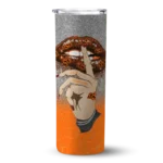 personalized-oklahoma-state-cowboys-sparkle-lips-orange-skinny-tumbler-best-selling.webp