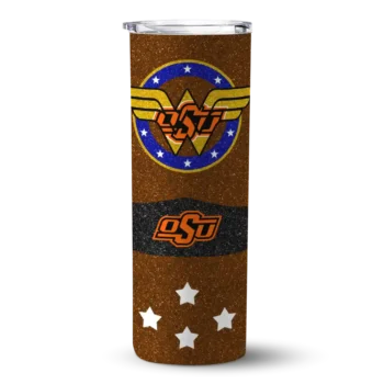Personalized Oklahoma State Cowboys Star Cluster Orange Skinny Tumbler