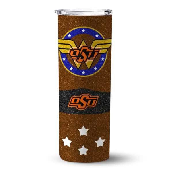 personalized oklahoma state cowboys star cluster orange skinny tumbler best selling