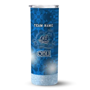 Personalized Old Dominion Monarchs Starburst Tiles Blue Skinny Tumbler