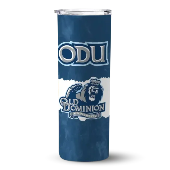 personalized old dominion monarchs torn band blue white skinny tumbler best selling