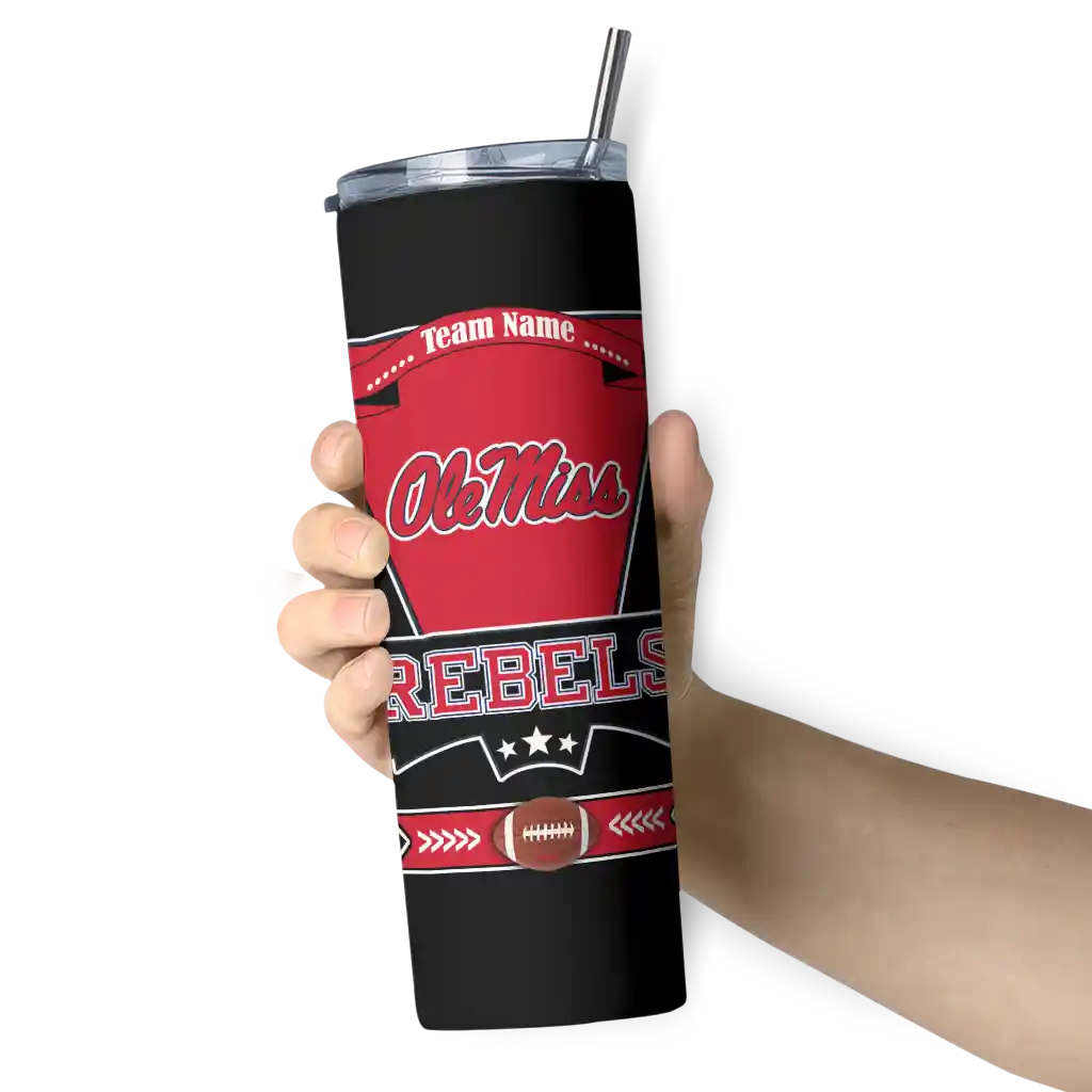 personalized-ole-miss-rebels-helmet-belt-red-black-skinny-tumbler-premium-grade.webp