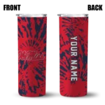 personalized-ole-miss-rebels-metallic-grid-red-skinny-tumbler-best-selling.webp