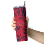 personalized-ole-miss-rebels-metallic-grid-red-skinny-tumbler-best-selling.webp
