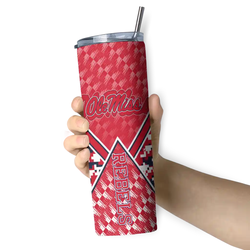 personalized-ole-miss-rebels-monogram-burst-red-white-skinny-tumbler-premium-grade.webp