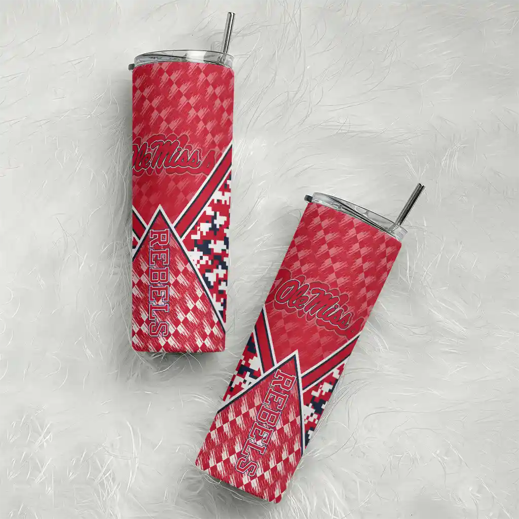 personalized-ole-miss-rebels-monogram-burst-red-white-skinny-tumbler-top-rated.webp