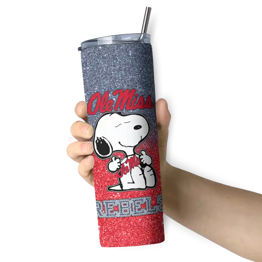 personalized-ole-miss-rebels-snoopy-attitude-red-skinny-tumbler-premium-grade.webp