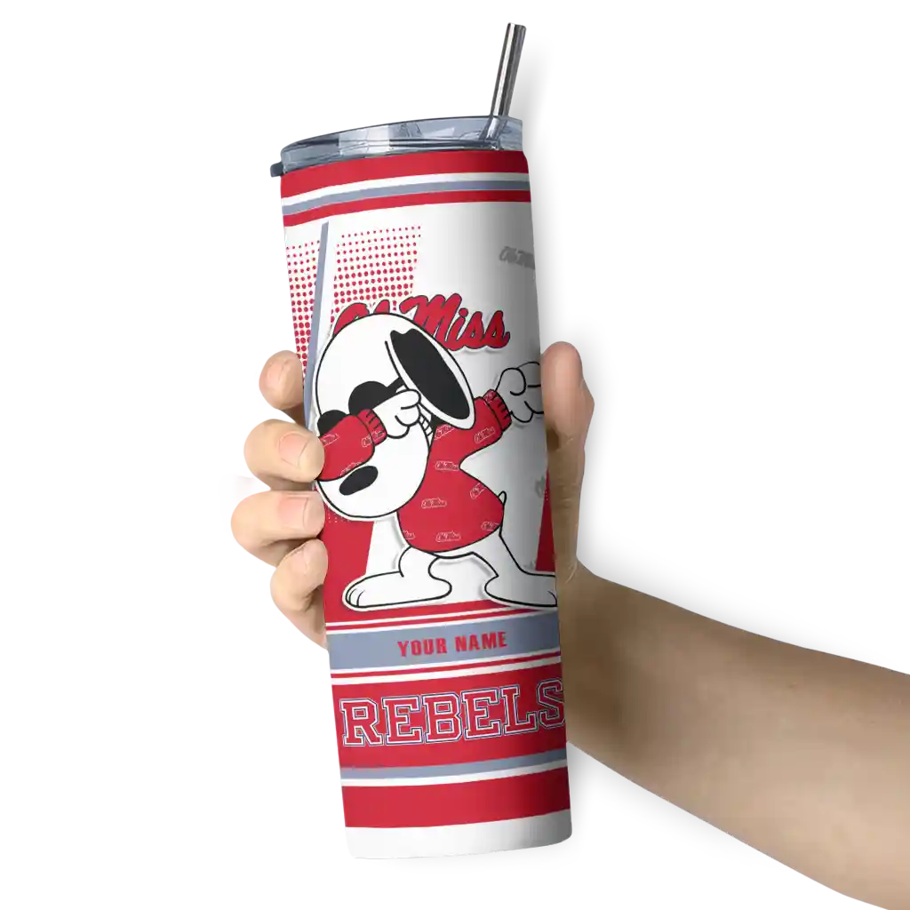 personalized-ole-miss-rebels-snoopy-dog-red-white-skinny-tumbler-premium-grade.webp