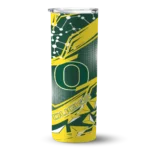 personalized-oregon-ducks-helmet-clash-green-skinny-tumbler-best-selling.webp