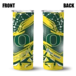 personalized-oregon-ducks-helmet-clash-green-skinny-tumbler-best-selling.webp