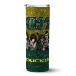 personalized-oregon-ducks-kiss-band-yellow-skinny-tumbler-best-selling-1.webp
