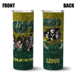 personalized-oregon-ducks-kiss-band-yellow-skinny-tumbler-best-selling-1.webp