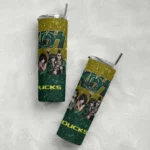 personalized-oregon-ducks-kiss-band-yellow-skinny-tumbler-best-selling-1.webp