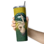 personalized-oregon-ducks-sparkle-lips-green-skinny-tumbler-best-selling-1.webp