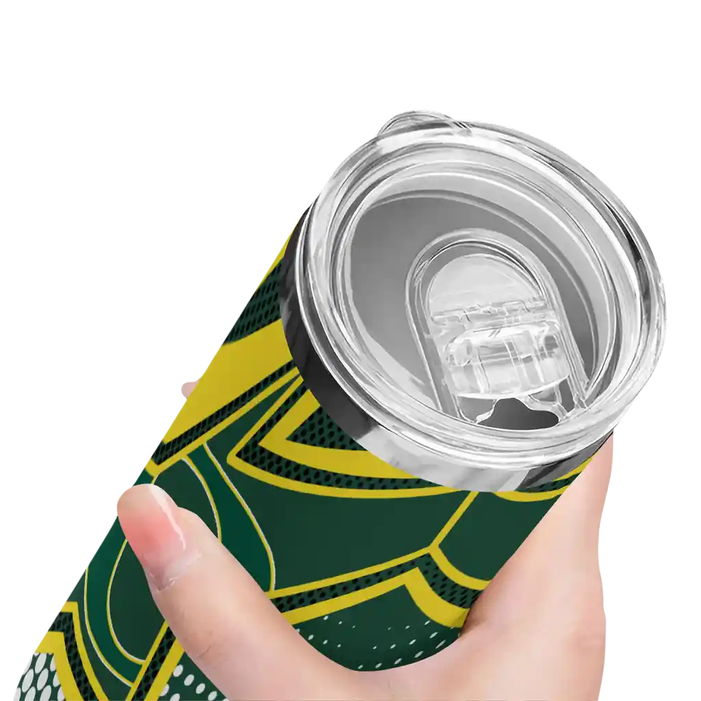 personalized-oregon-ducks-web-stripes-green-white-skinny-tumbler-high-quality.webp