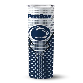 Personalized Penn State Nittany Lions Chevron Stripes Blue Skinny Tumbler