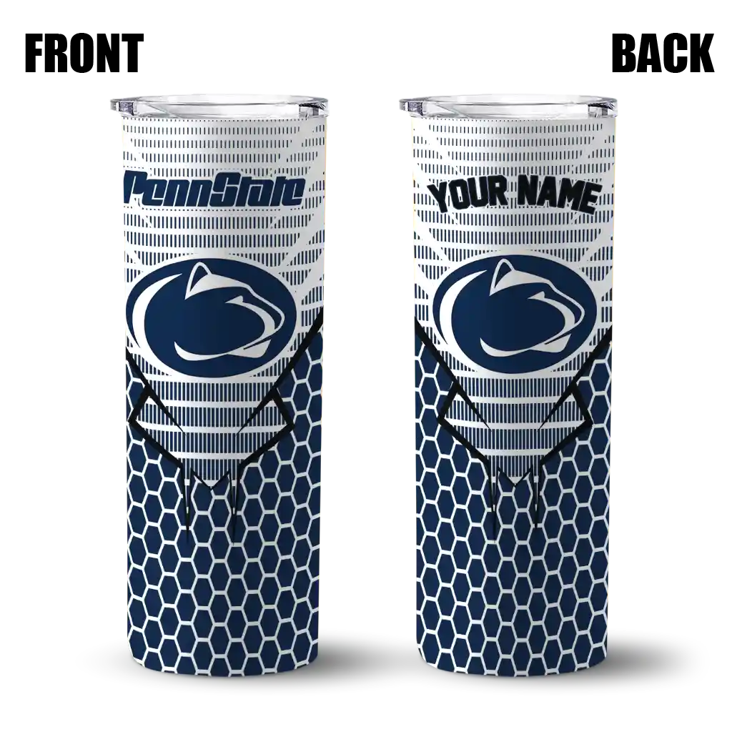 personalized-penn-state-nittany-lions-chevron-stripes-blue-skinny-tumbler-fashion-forward-1.webp