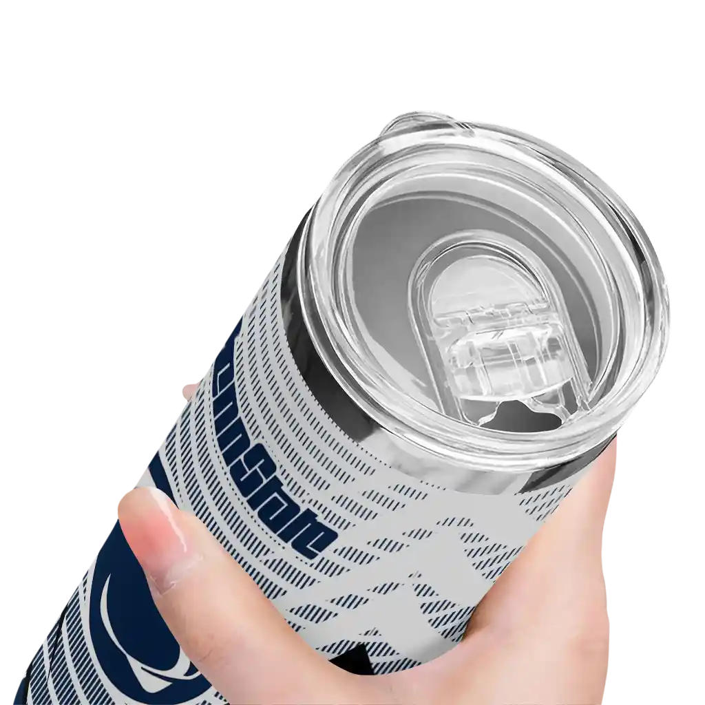 personalized-penn-state-nittany-lions-chevron-stripes-blue-skinny-tumbler-high-quality-1.webp