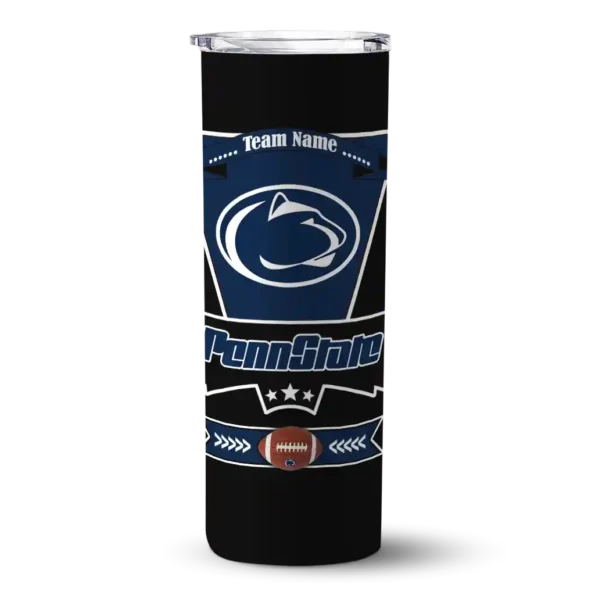 personalized penn state nittany lions helmet belt blue black skinny tumbler best selling 2