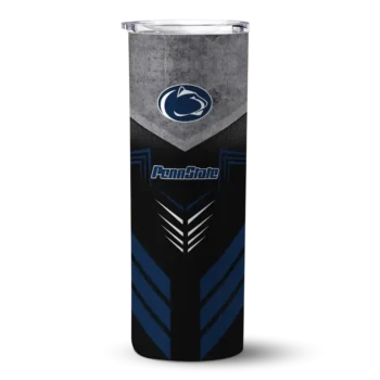 Personalized Penn State Nittany Lions Hexagon Honeycomb Blue Black Skinny Tumbler