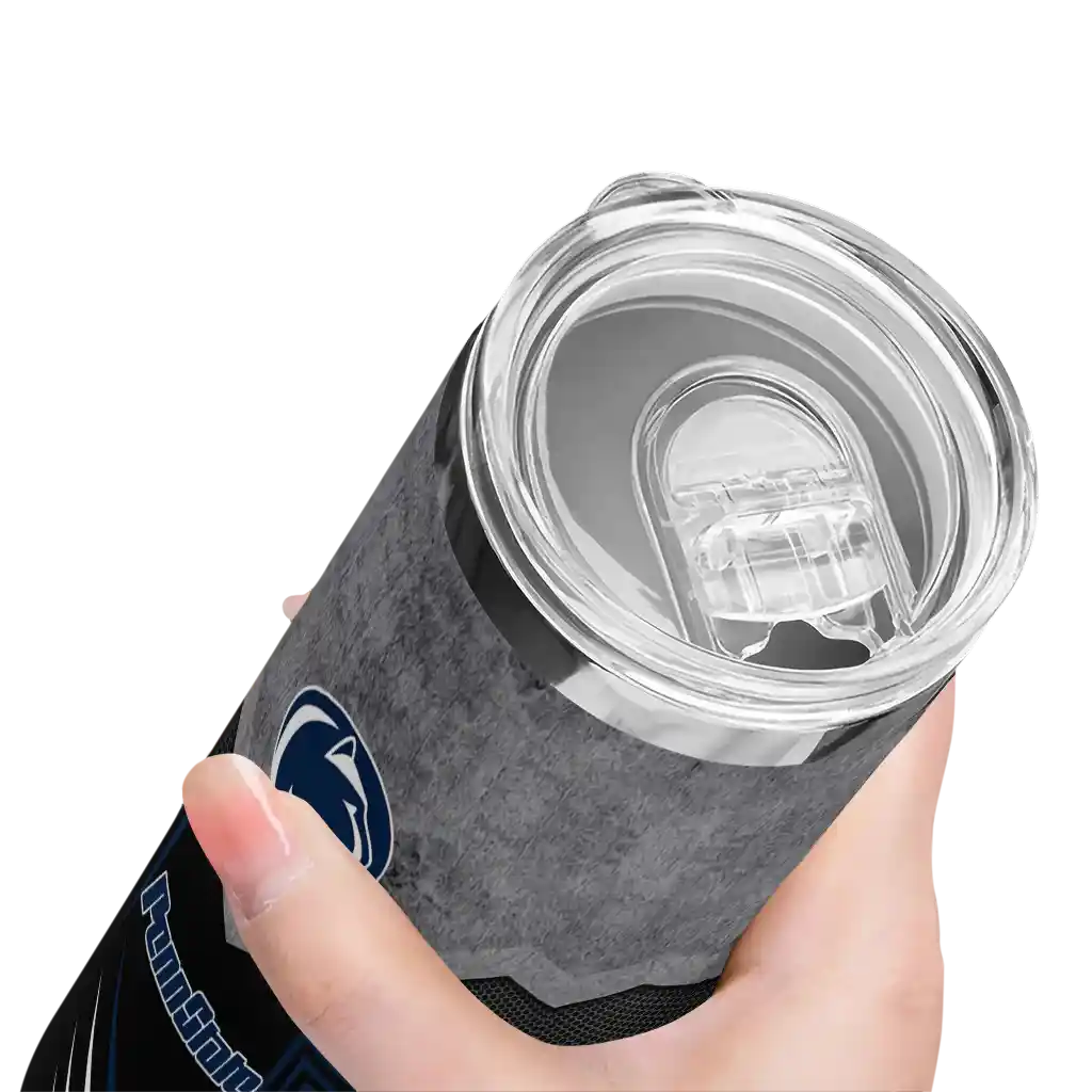 personalized-penn-state-nittany-lions-hexagon-honeycomb-blue-black-skinny-tumbler-high-quality.webp
