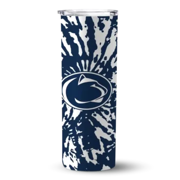 Personalized Penn State Nittany Lions Metallic Grid Blue Skinny Tumbler