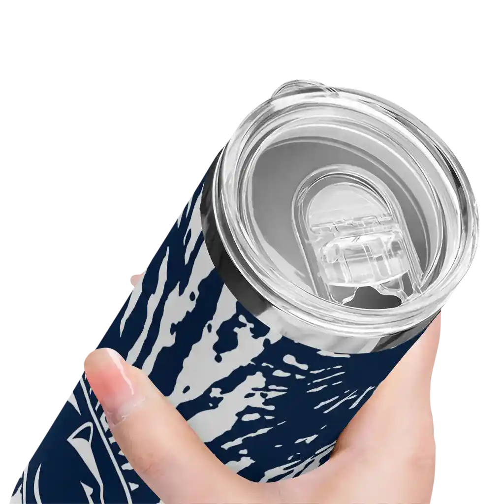 personalized-penn-state-nittany-lions-metallic-grid-blue-skinny-tumbler-high-quality-1.webp