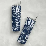personalized-penn-state-nittany-lions-metallic-grid-blue-skinny-tumbler-best-selling.webp