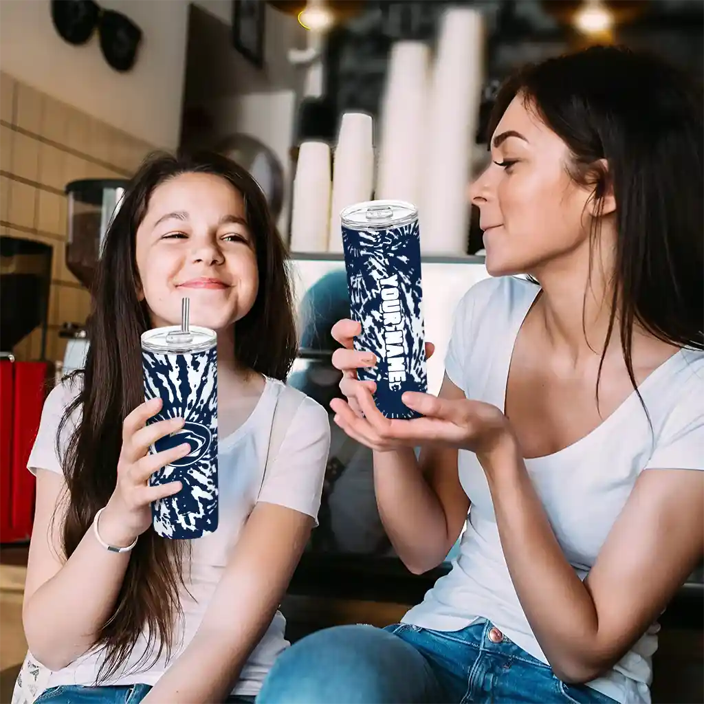 personalized-penn-state-nittany-lions-metallic-grid-blue-skinny-tumbler-trendy-1.webp
