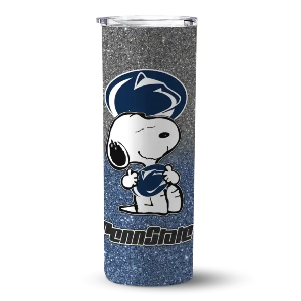personalized penn state nittany lions snoopy attitude blue skinny tumbler best selling