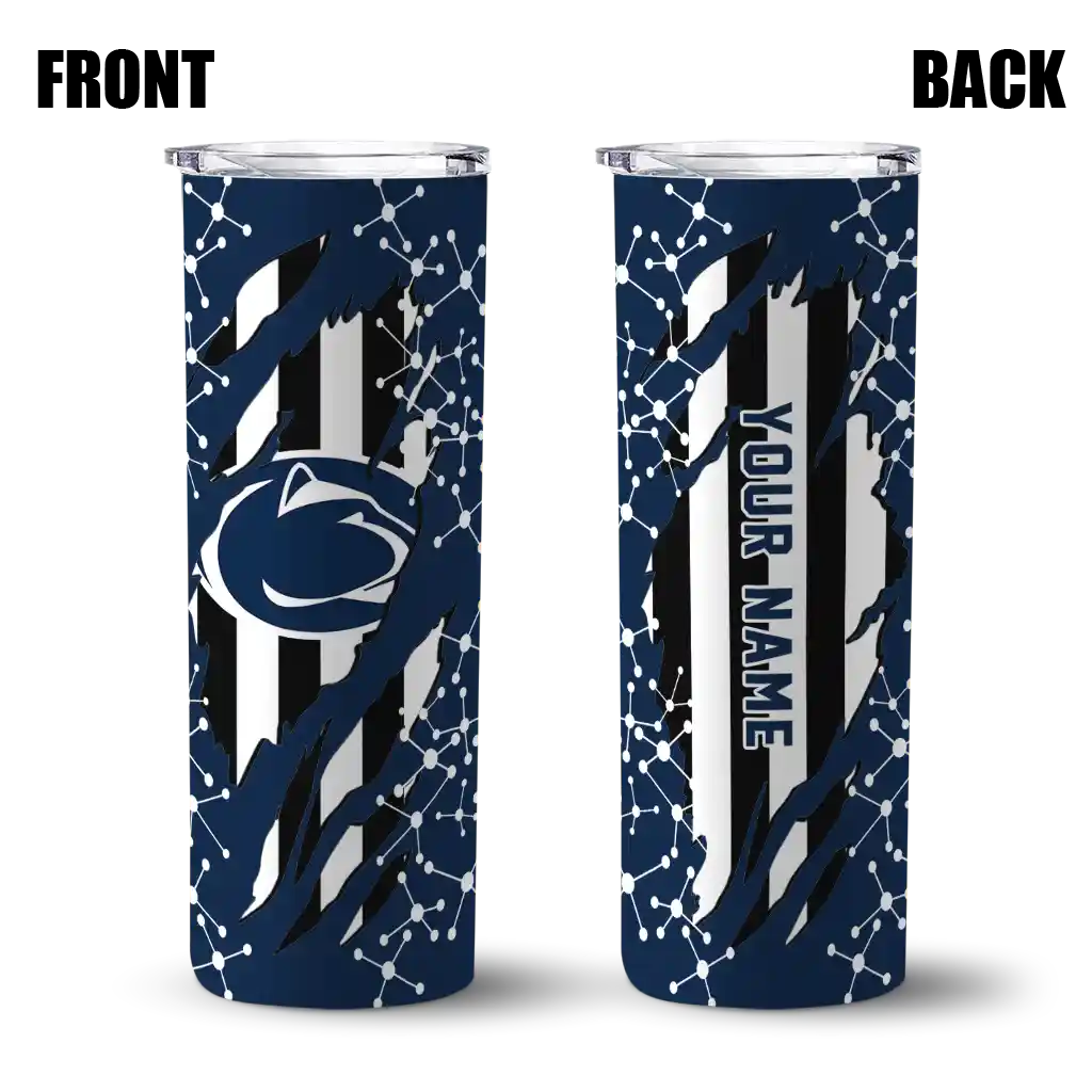 personalized-penn-state-nittany-lions-star-pop-blue-black-skinny-tumbler-fashion-forward.webp