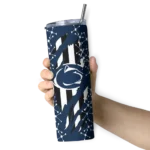 personalized-penn-state-nittany-lions-star-pop-blue-black-skinny-tumbler-best-selling.webp